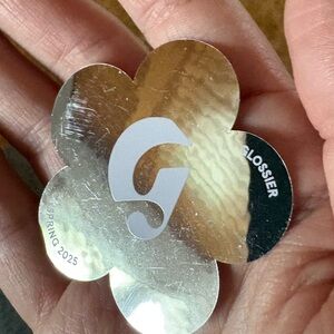 Glossier Spring 2025 Metallic Flower Mirror sticker